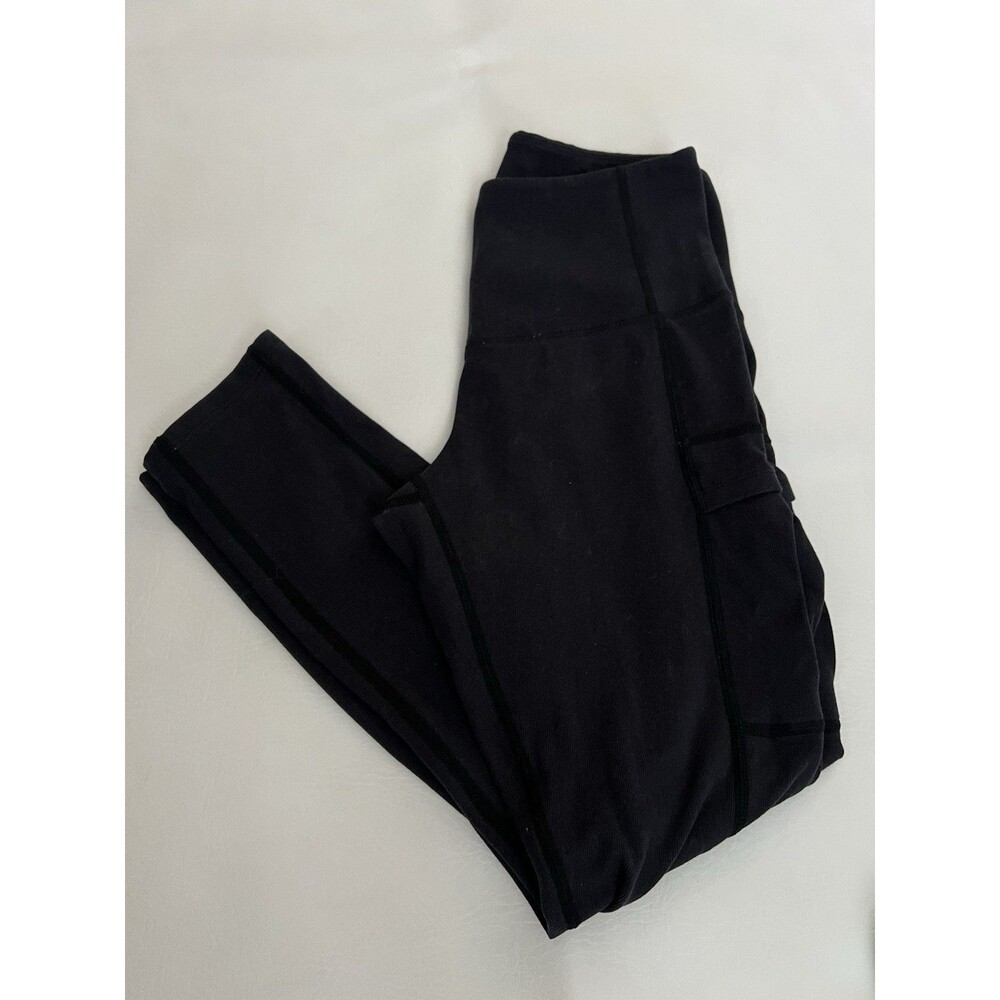 Laundry by Shelli Segal Size M Solid Black High Rise Butter Soft Active Leggings